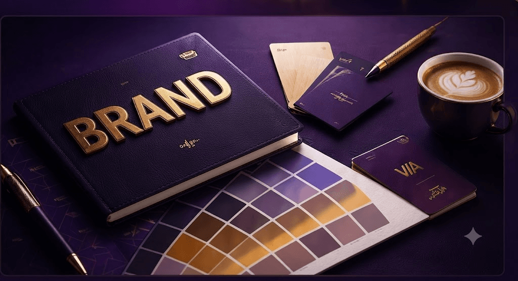 Brand identity cards and stationery