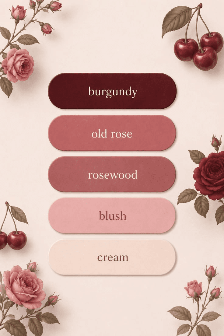 Rosewood Spa named color palette