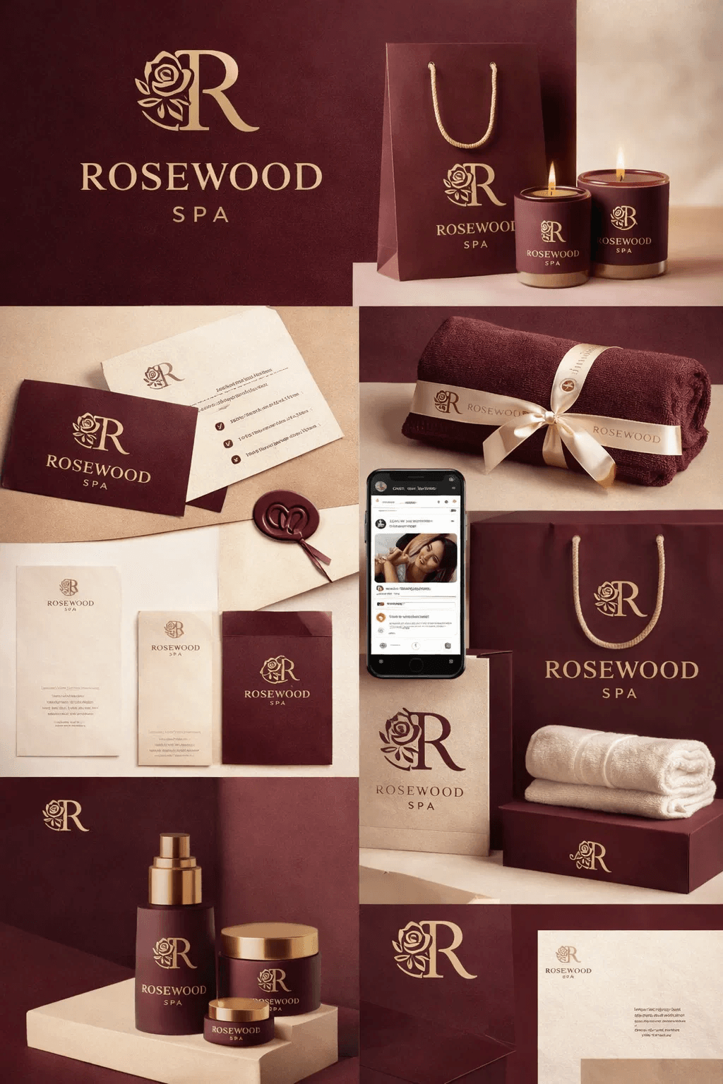 Rosewood Spa branding presentation