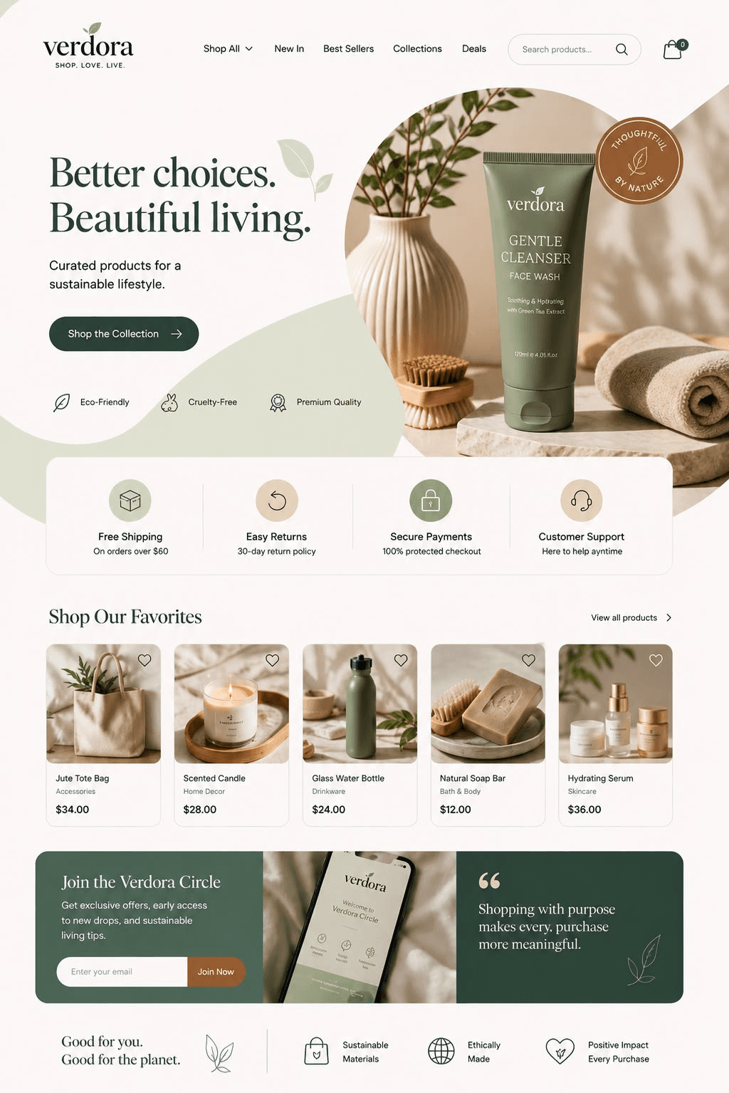 Verdora e-commerce website project