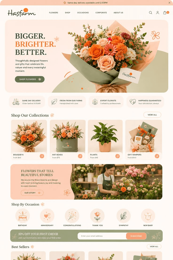 Flowers online store project