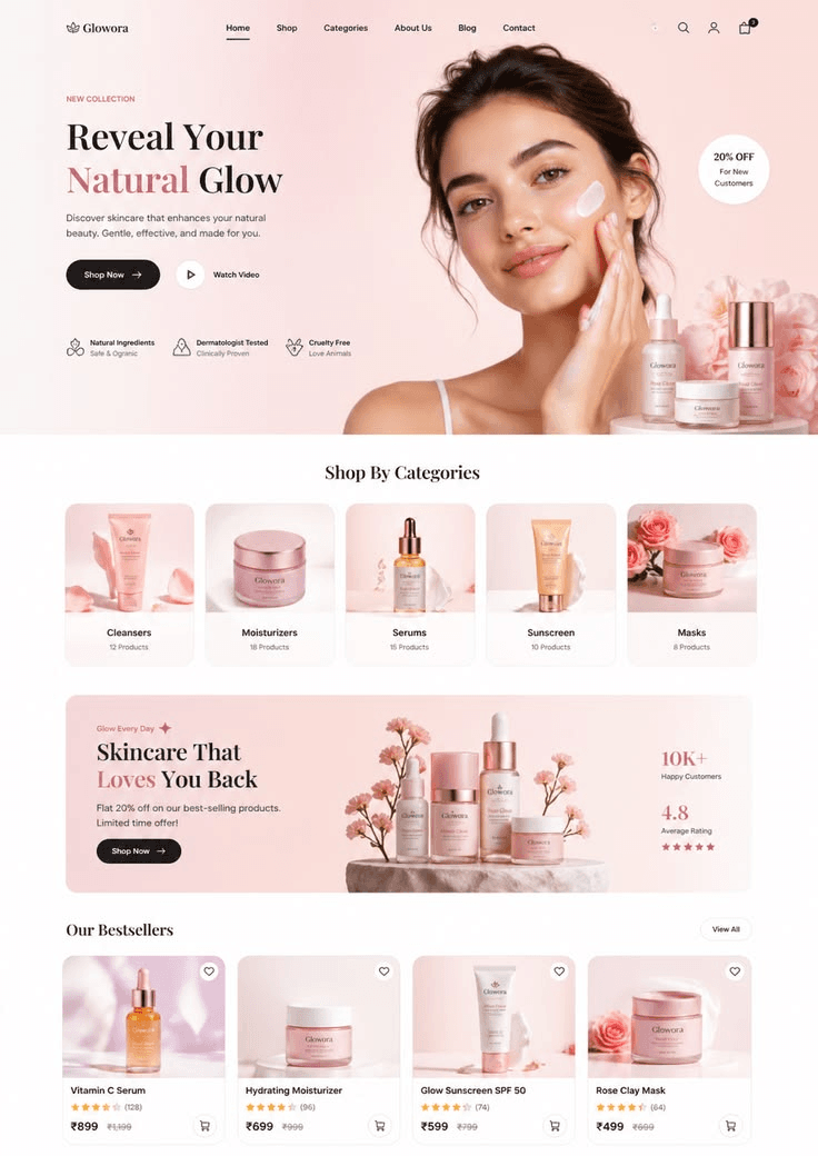 Skincare website project